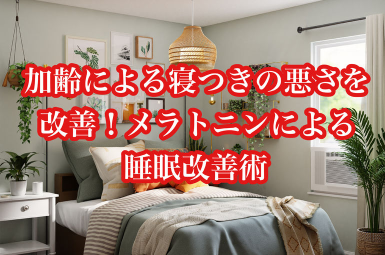 加齢による寝つきの悪さを改善！メラトニンによる睡眠改善術