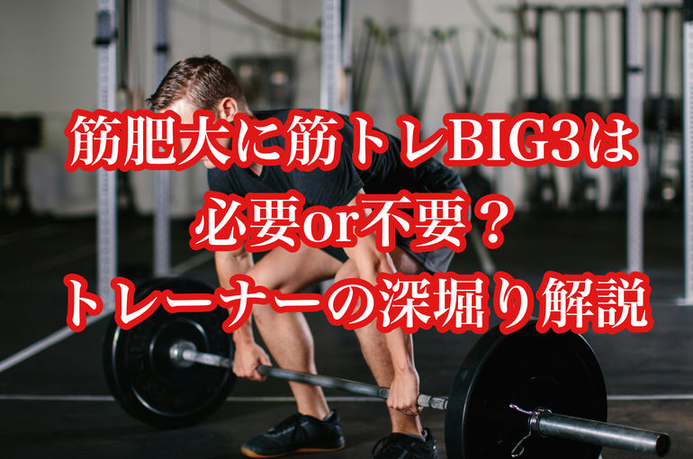 筋肥大に筋トレBIG3は必要or不要？トレーナーの深堀り解説