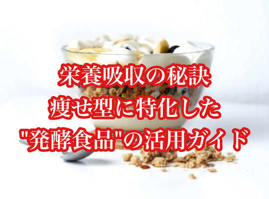 栄養吸収の秘訣、痩せ型に特化した