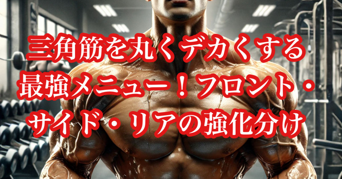 三角筋を丸くデカくするための最強メニュー｜フロント・サイド・リアの 