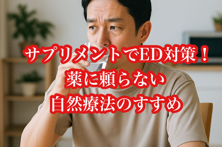 サプリメントでED対策！薬に頼らない自然療法のすすめ