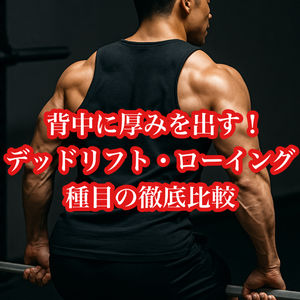背中に厚みを出す！デッドリフト・ローイング系種目の徹底比較