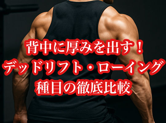 背中に厚みを出す！デッドリフト・ローイング系種目の徹底比較