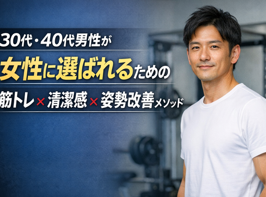 30代・40代男性が女性に選ばれるための筋トレ×清潔感×姿勢改善メソッド