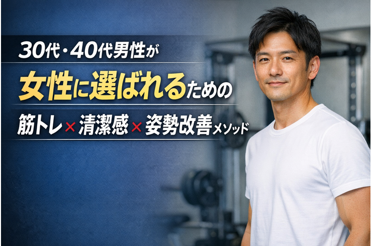 30代・40代男性が女性に選ばれるための筋トレ×清潔感×姿勢改善メソッド