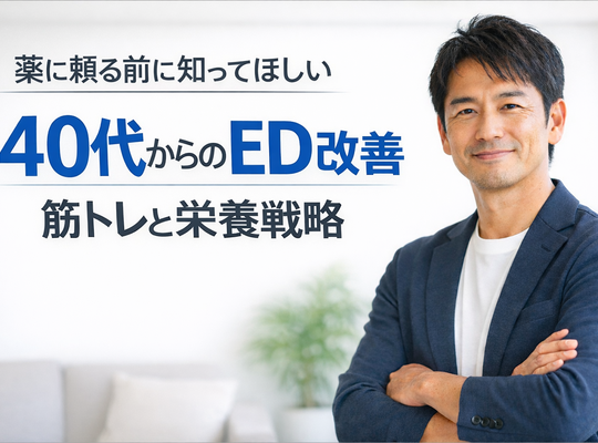 薬に頼る前に知ってほしい｜40代からのED改善に効果的な筋トレと栄養戦略