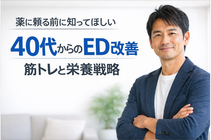 薬に頼る前に知ってほしい｜40代からのED改善に効果的な筋トレと栄養戦略