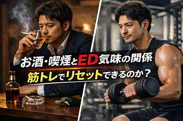 お酒・喫煙とED気味の関係｜筋トレでリセットできるのか？