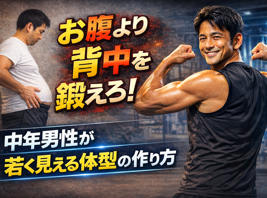お腹より背中を鍛えろ！中年男性が若く見える体型の作り方