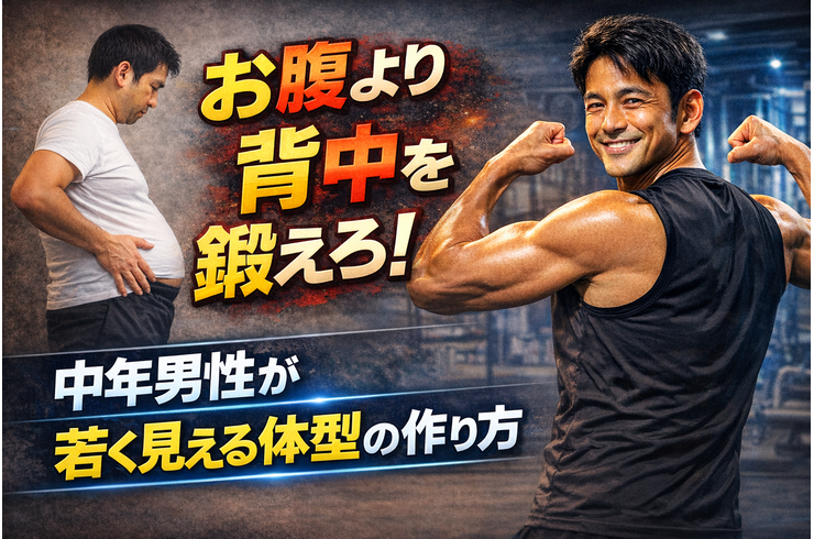 お腹より背中を鍛えろ！中年男性が若く見える体型の作り方