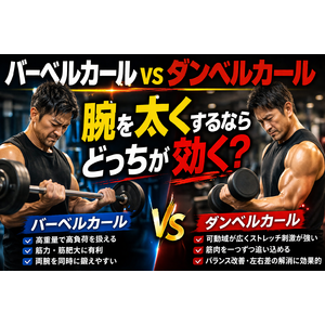 バーベルカール vs ダンベルカール｜腕を太くするならどっちが効く？