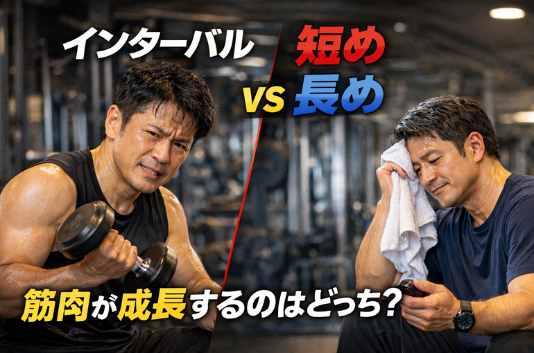 インターバル短め vs 長め｜筋肉が成長するのはどっち？