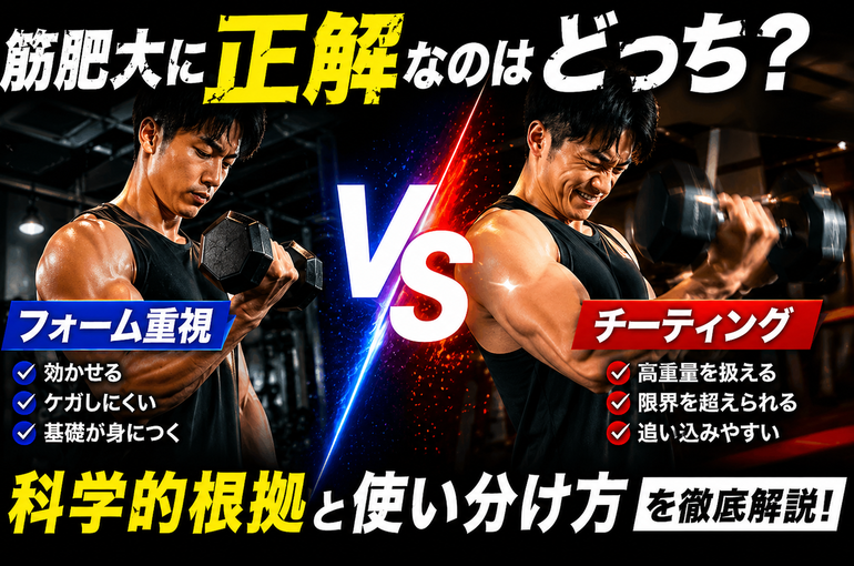 チーティング vs フォーム重視｜筋肥大に正解なのはどっち？