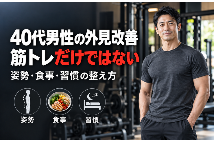 40代男性の外見改善に必要なのは筋トレだけではない｜姿勢・食事・習慣の整え方